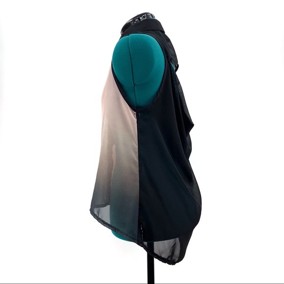 Windsor Sheer High-Low Sleeveless Open Back Top, Medium - Picture 3 of 16